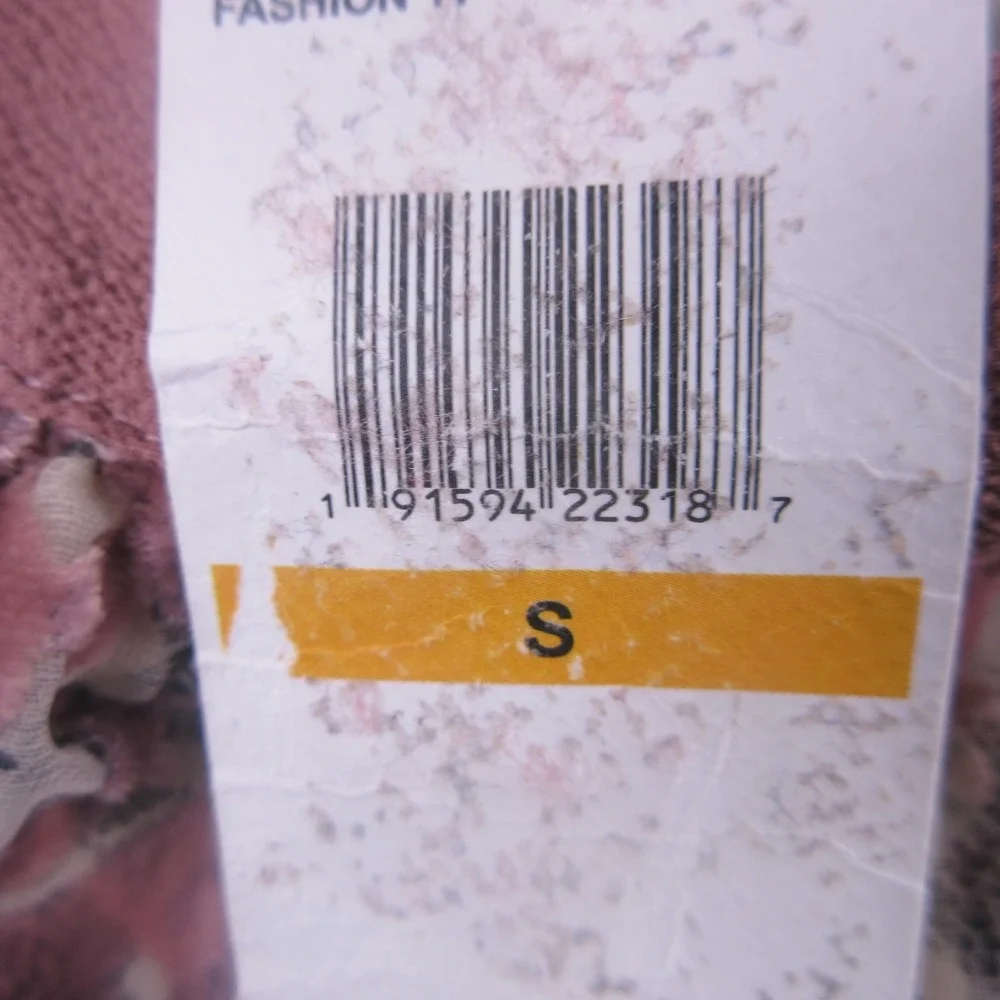 Jessica Simpson Blouse Womens Small Pink Antique Flower Trisha‎ Velvet NWT - Picture 5 of 9